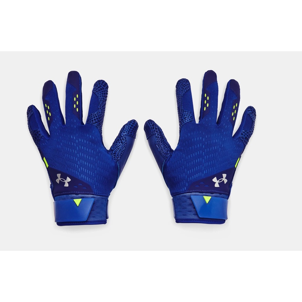 UA Under Armour Harper Pro 21 Batting Gloves Strap Premium Elite Mens XL Blue
